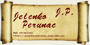 Jelenko Perunac vizit kartica